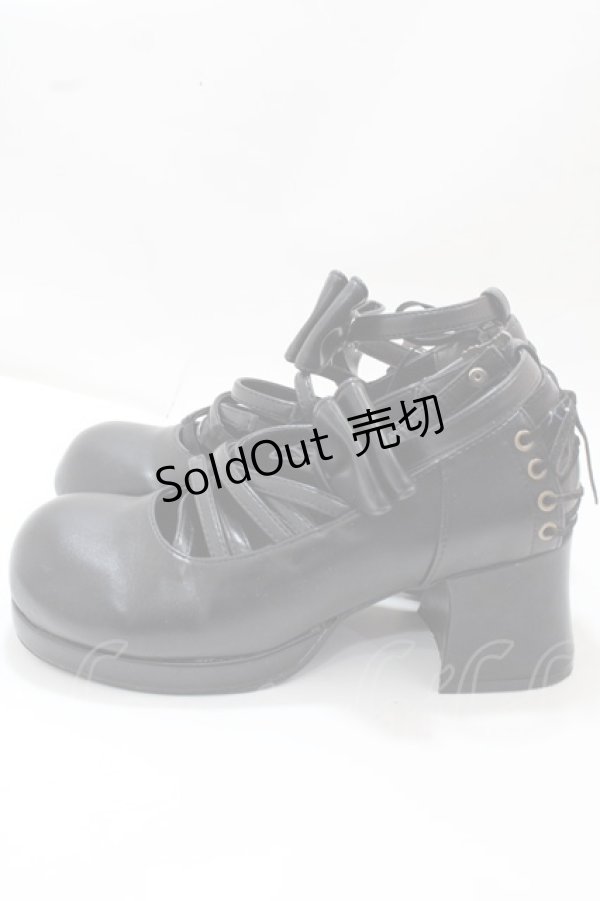 画像2: ATELIER PIERROT / Allure Lace-Up Pumps L 黒 Y-25-02-16-085-EL-SH-SZ-ZY (2)