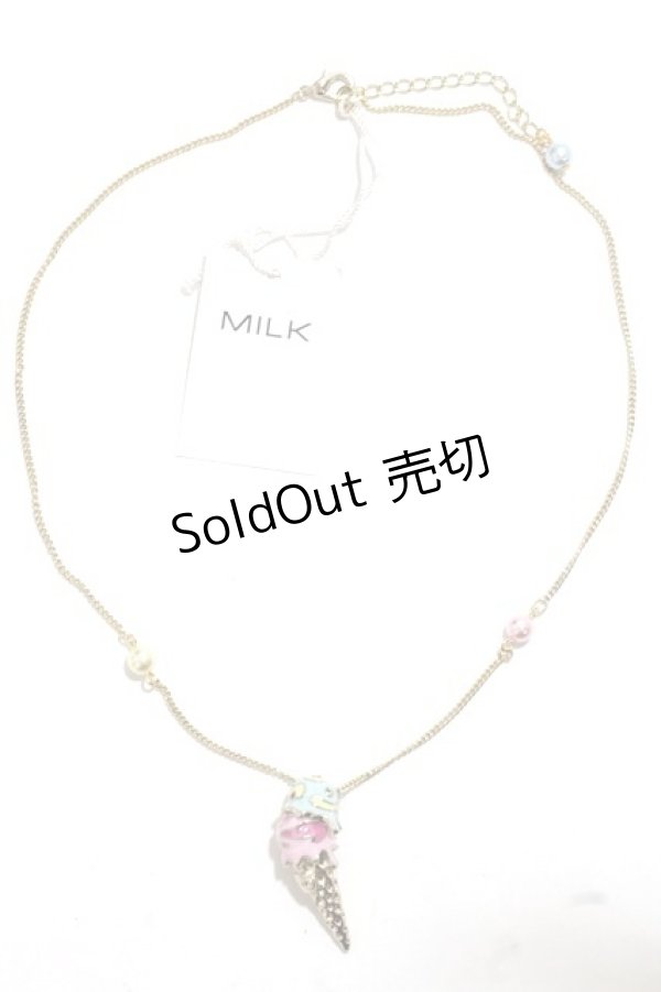 画像3: MILK / アイスクリームネックレス  パステル×ゴールド Y-25-02-16-014-ML-AC-SZ-ZY (3)