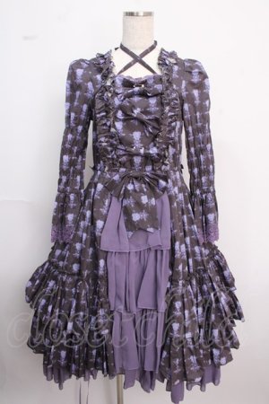 画像: ATELIER PIERROT / Rosy Bouquet Dress  パープル Y-25-02-18-099-EL-OP-SZ-ZY