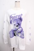 画像1: TRAVAS TOKYO / くま プリントL/S Tee/ロングスリーブカットソー F ホワイト Y-25-02-18-021-PU-TS-SZ-ZY (1)