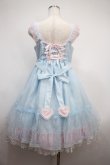 画像2: Angelic Pretty / Lovelyオーガンジージャンパースカート  サックス×ピンク Y-25-02-27-087-AP-OP-SZ-ZY (2)