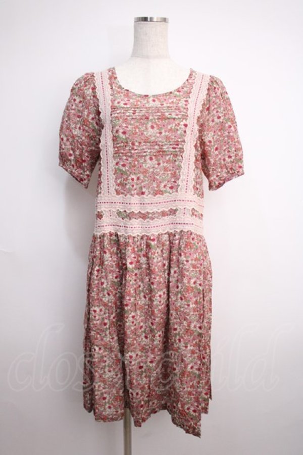 画像1: Jane Marple / Sweet Daisy Tunic ワンピース  ピンク Y-25-02-27-096-JM-OP-AS-ZY (1)