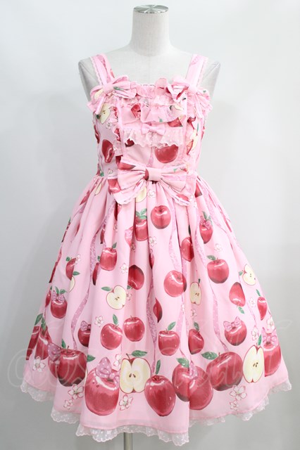 ブランド】 Angelic Pretty - Girly Apples ジャンパースカート