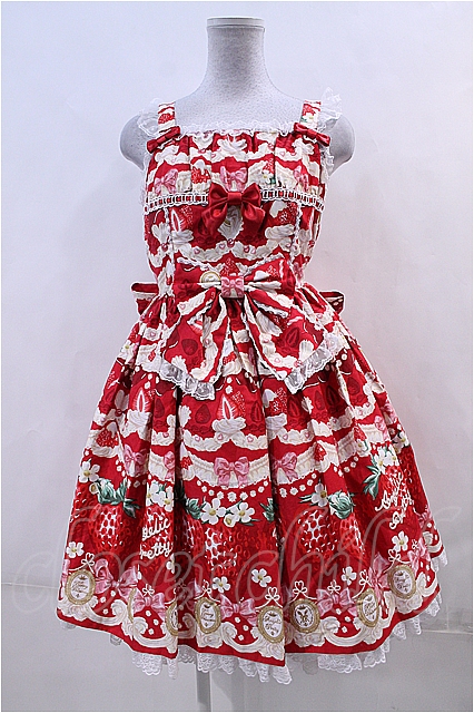 Angelic Pretty / Melty Berry Princessジャンパースカート  I-23-01-19-023i-1-OP-AP-L-HD-ZI-R