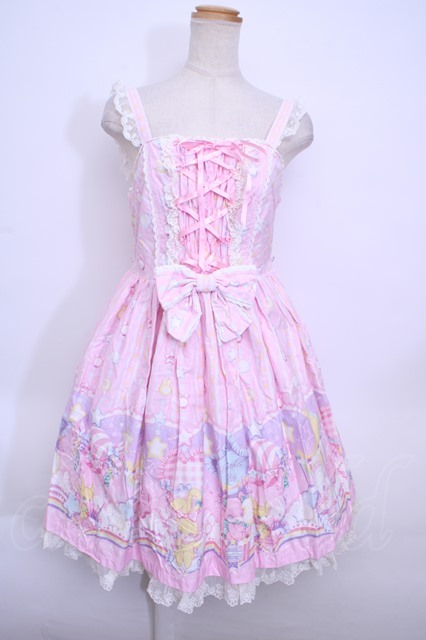 Angelic Pretty / Cotton Candy Shopジャンパースカート Y-23-02-20-072y-1-OP-AP-L-AS-ZY