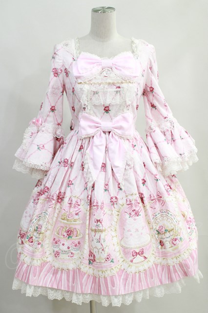 Angelic Pretty / Salon de the' Roseワンピース H-23-06-22-1024h-1-OP-AP-L-NS-ZH-R