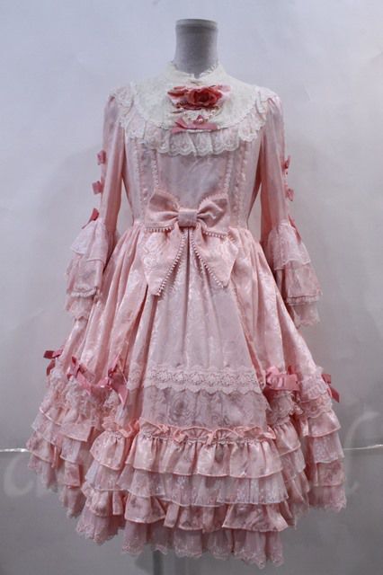 Angelic Pretty / バラのお嬢様Dress I-23-07-30-030i-1-OP-AP-L-HD-ZI 