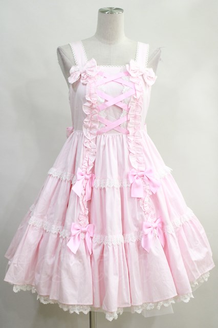 Angelic Pretty / 肩リボンジャンパースカート H-23-08-17-020h-1-OP