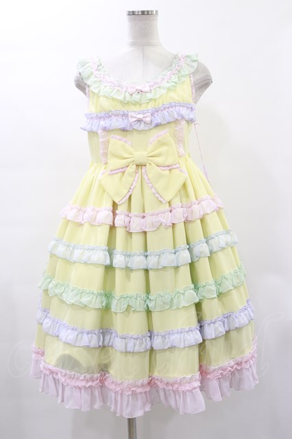 ワンピースAngelic Pretty しゃぼん玉ジャンパスカート 白 - www