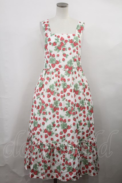 Jane Marple / Strawberry gardenのストラップドレス Free 白 H-24-02 
