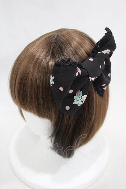 Angelic Pretty / Powder roseバレッタ - ブラック H-24-04-07-029-AP 