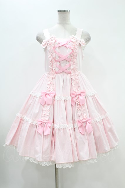 Angelic Pretty / 肩リボンジャンパースカート Free ピンク H-24-04-27 ...