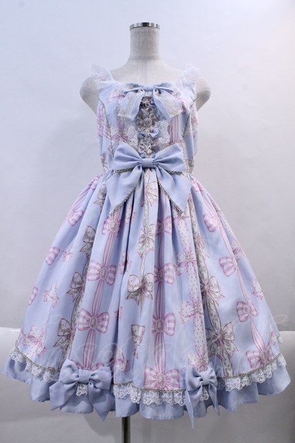 Angelic Pretty / Jewelry Ribbon Princessジャンパースカート サックス  I-24-03-08-006-AP-OP-HD-ZI