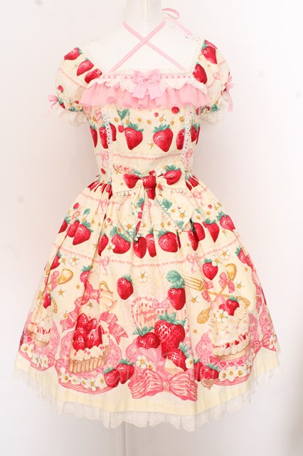 angelic pretty strawberry whip - ひざ丈ワンピース