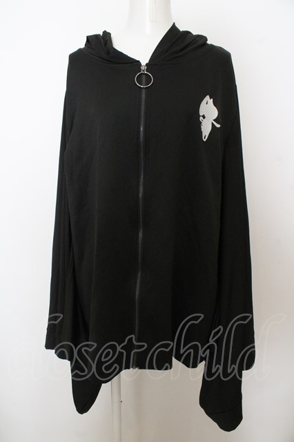 NieR Clothing / 着物風袖ZIP OUTER【NieR WING】アウター ブラック O