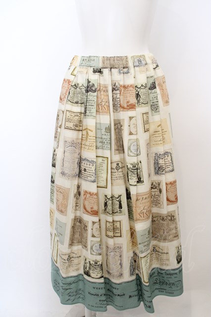 Jane Marple / Precious invitations tuck skirt M アイボリー O-24-02 