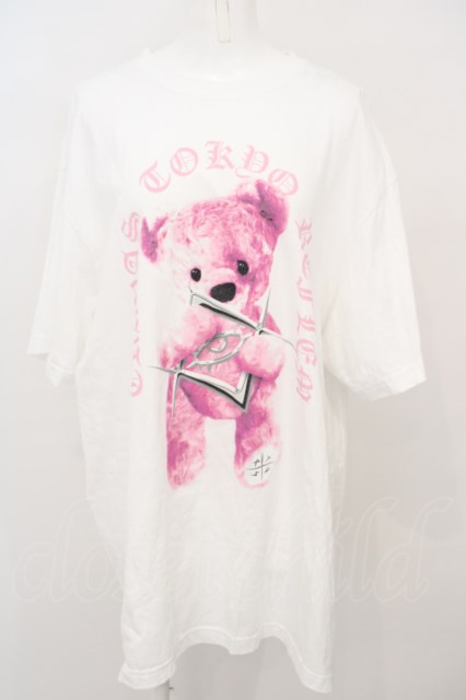 TRAVAS TOKYO / TRAVAS TOKYO × REFLEM コラボTシャツ ホワイト×ピンク 