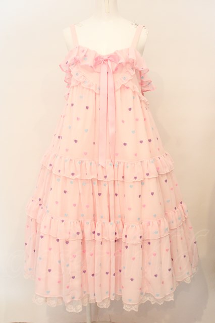 Angelic Pretty / Candy Petit Heartジャンパースカート ピンク O-24-03-21-002-AP-OP-IG-OS  - closet child オンラインショップ