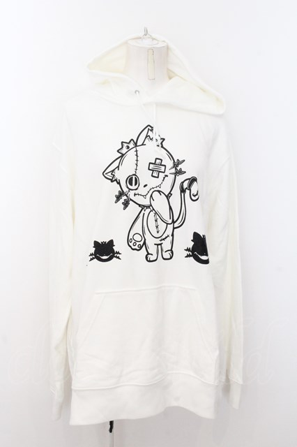 NieR Clothing / ミケ柄パーカー XL ホワイト O-24-10-31-040-PU-TO-OW-ZT1103 - closet  child オンラインショップ