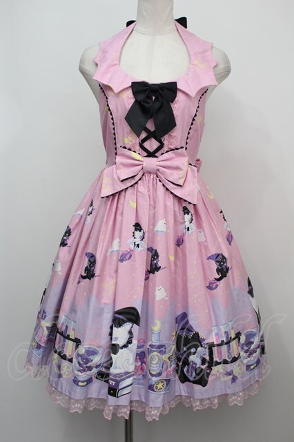 Angelic Pretty / Magical Milk Catsジャンパースカート ピンク S-24 