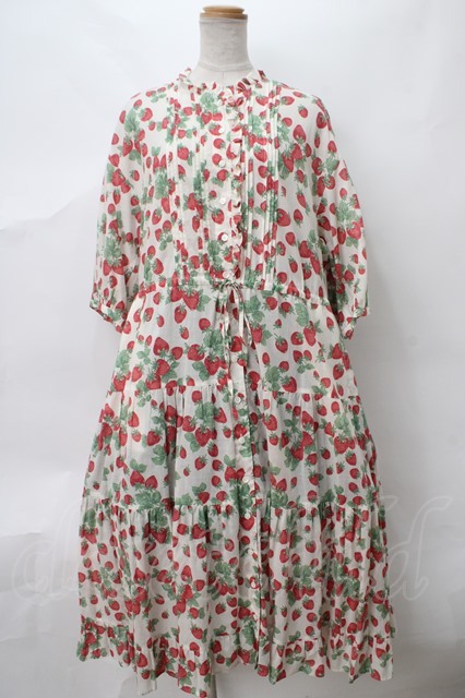 Jane Marple /Strawberry gardenティアードドレス M オフホワイト Y 